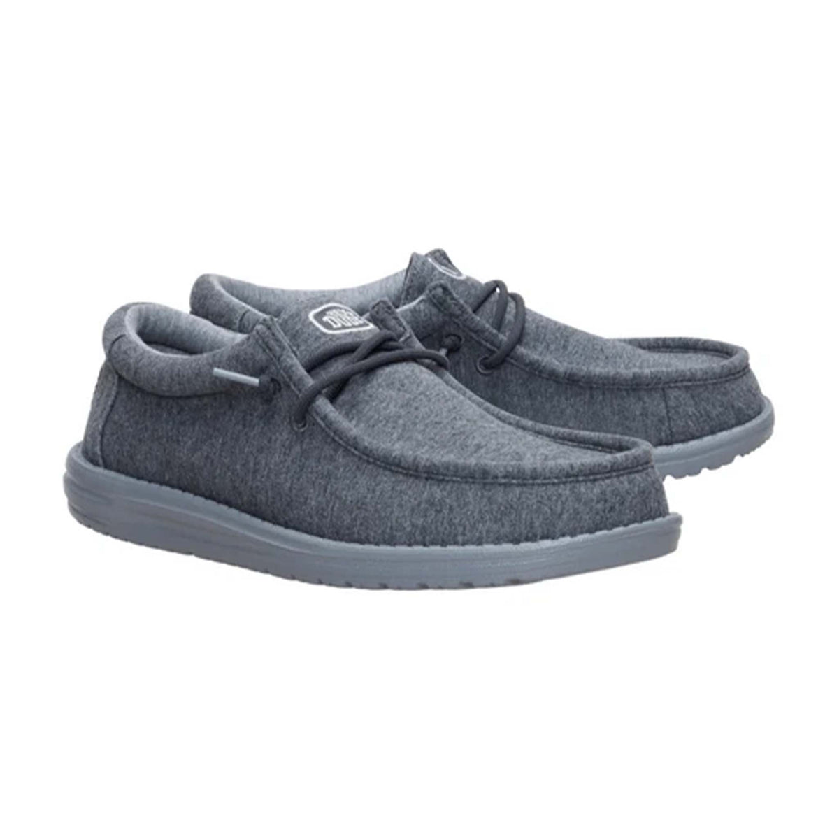 Hey dude Men's Wally Stretch Jersey Shoes in Charcoal