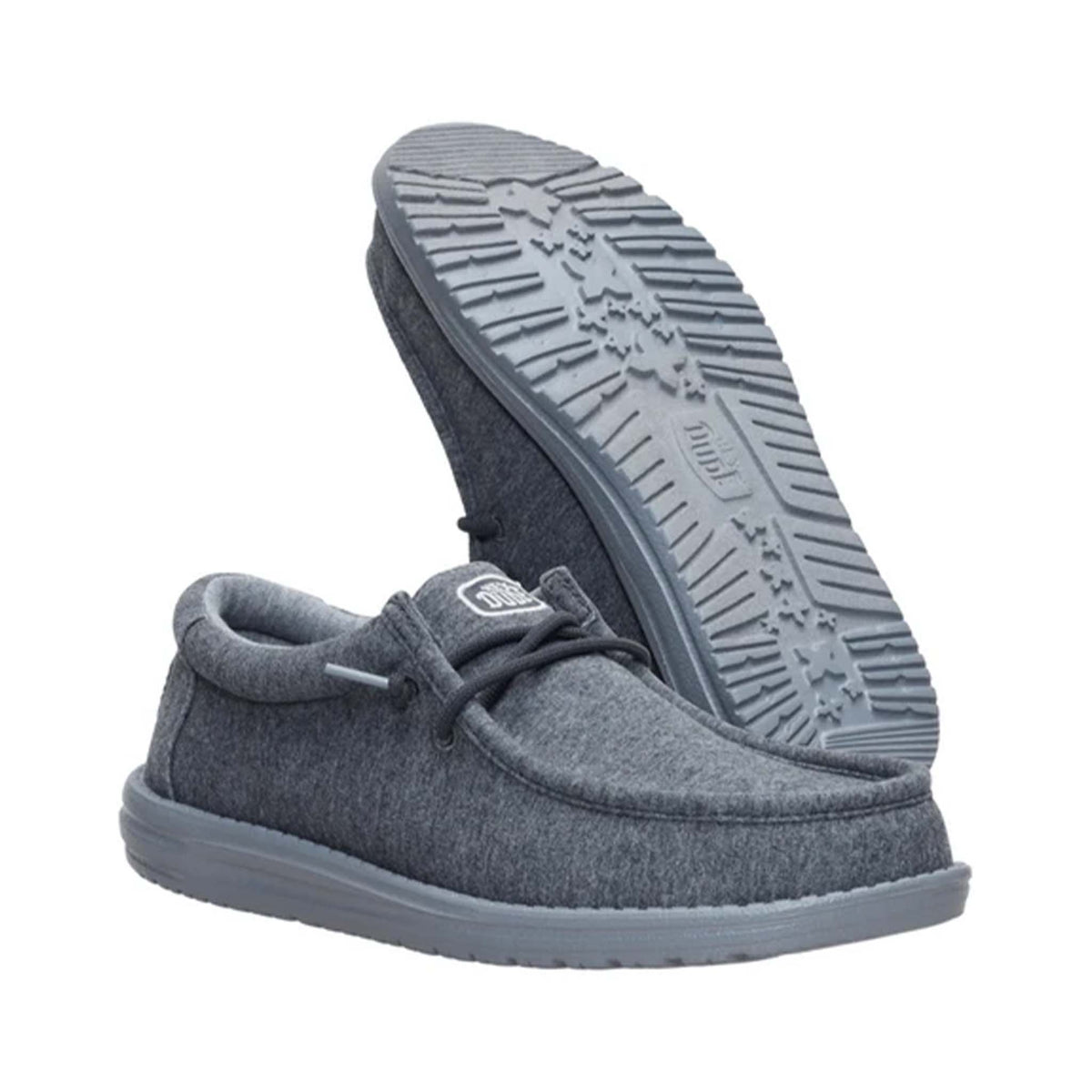 Hey dude Men's Wally Stretch Jersey Shoes in Charcoal