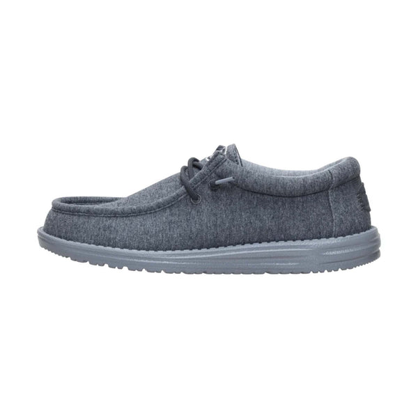 Hey dude Men's Wally Stretch Jersey Shoes in Charcoal