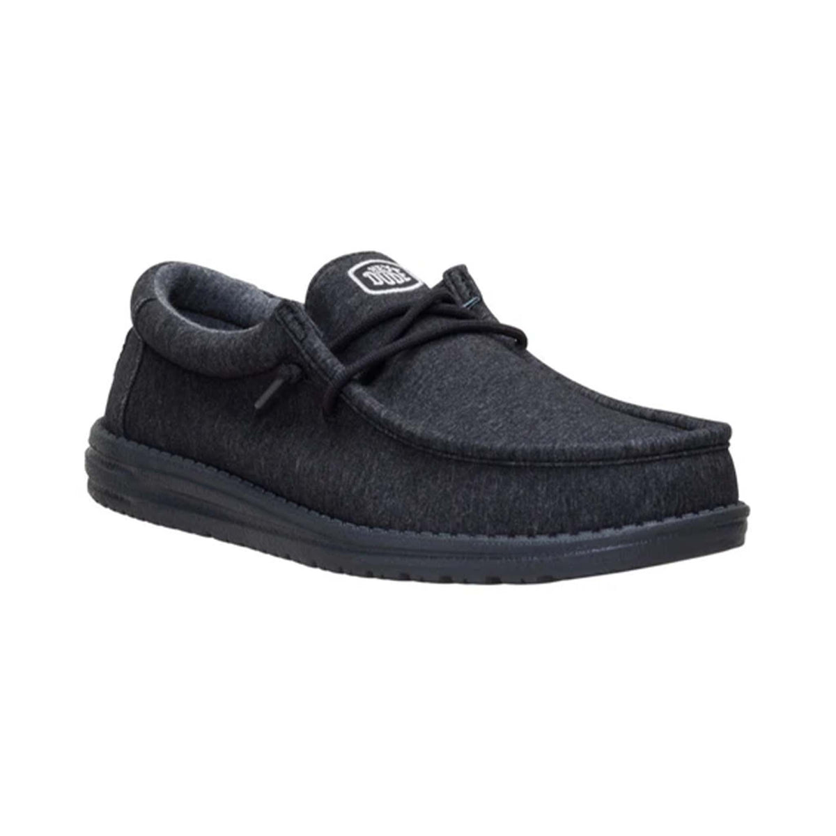 hey dude Men's Wally Stretch Jersey Shoes in Black