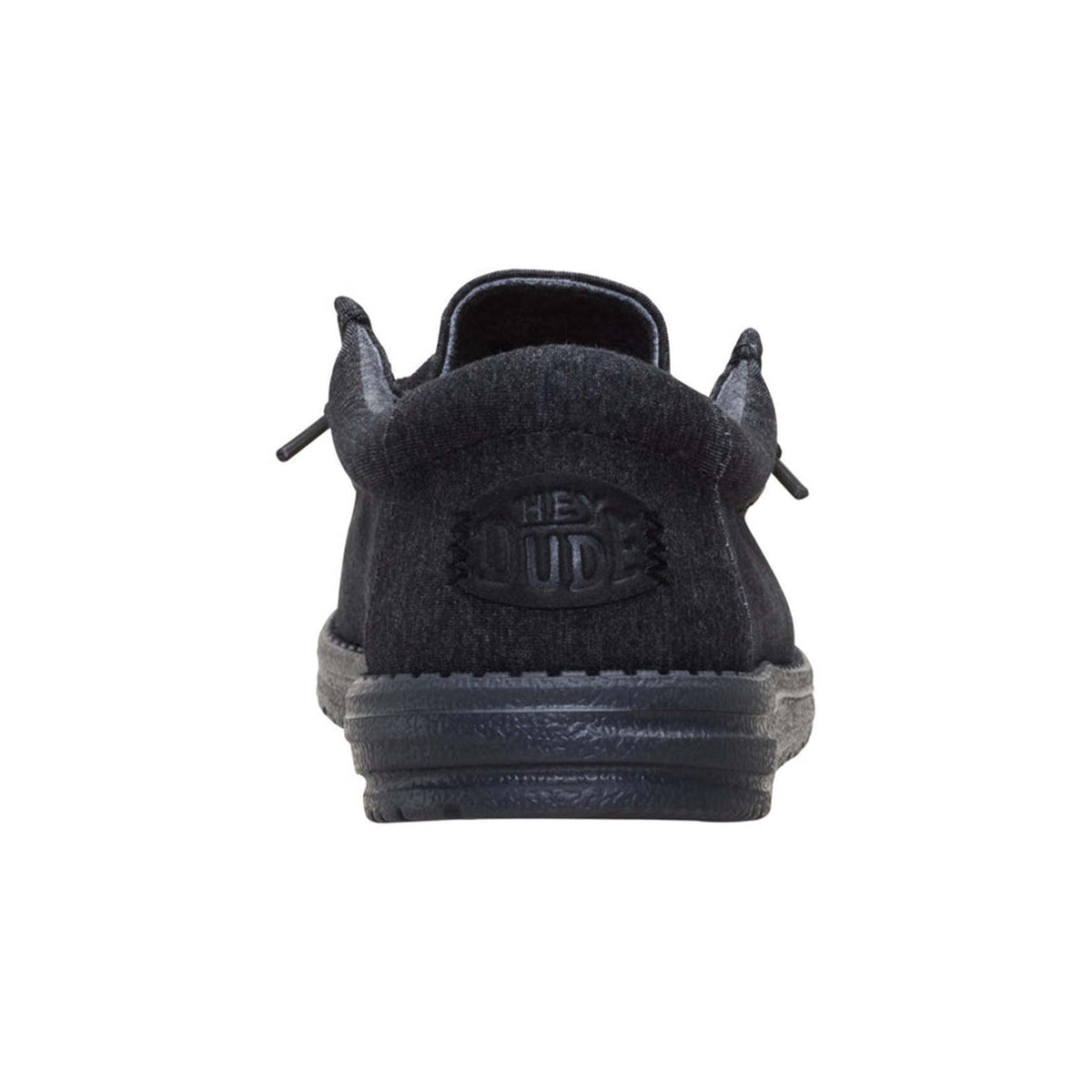 hey dude Men's Wally Stretch Jersey Shoes in Black