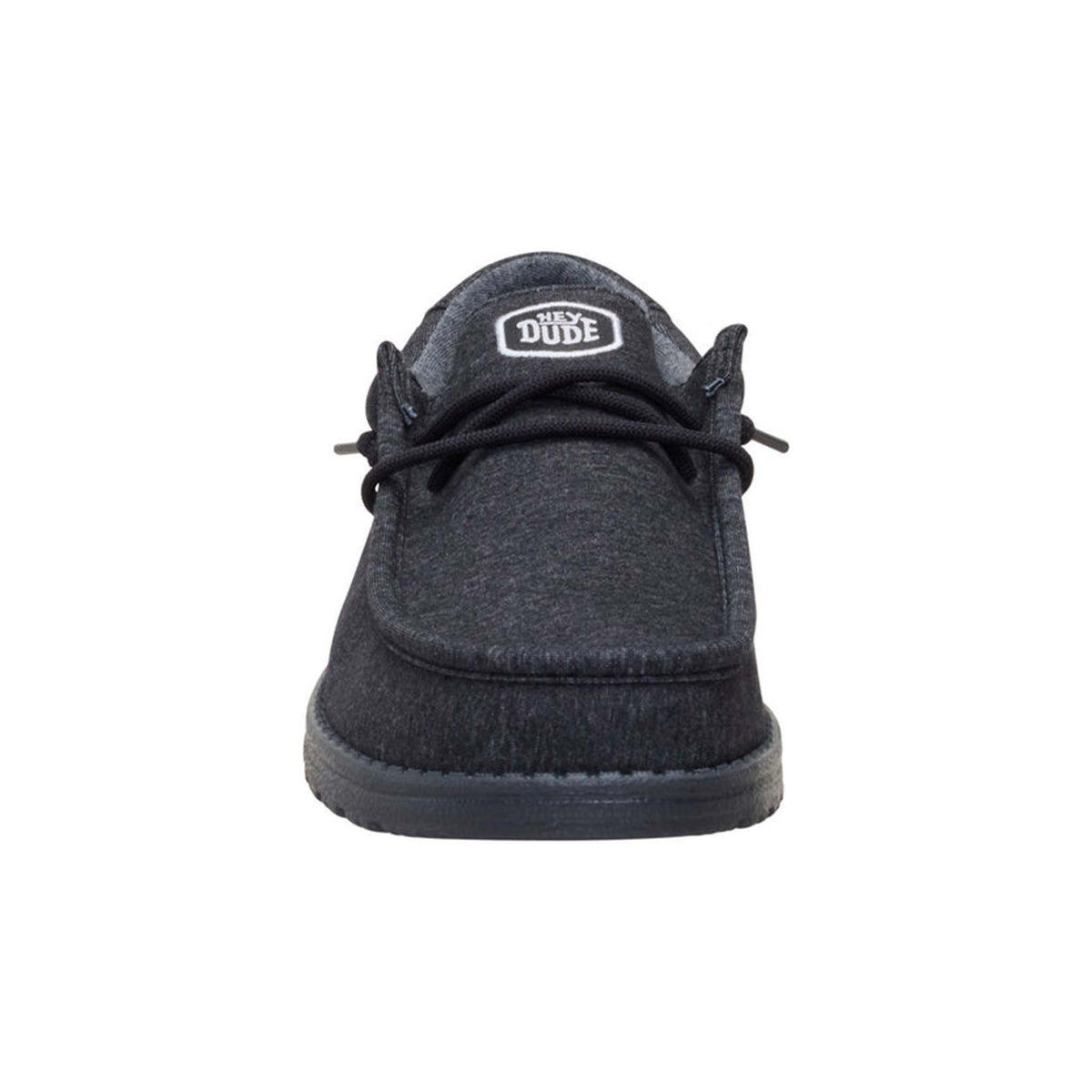 hey dude Men's Wally Stretch Jersey Shoes in Black