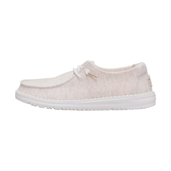 HEYDUDE Women's Wendy Stretch Jersey Shoes in Oatmeal