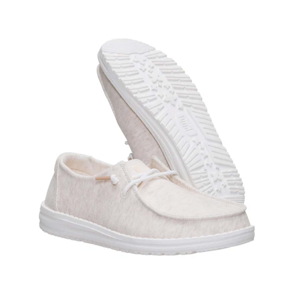 HEYDUDE Women's Wendy Stretch Jersey Shoes in Oatmeal