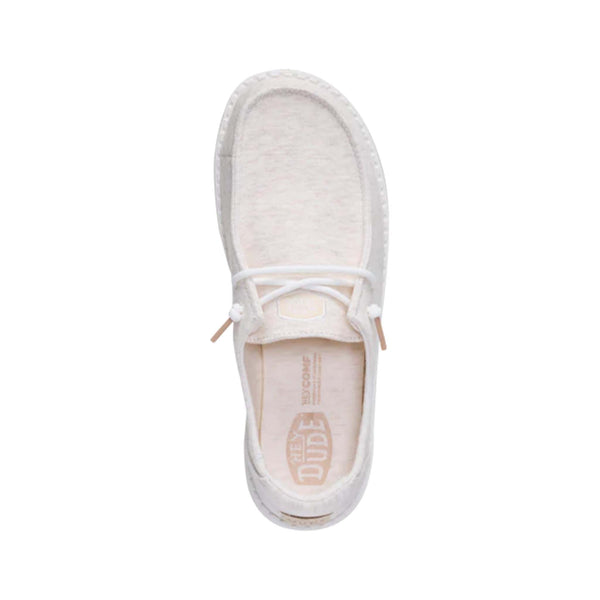 HEYDUDE Women's Wendy Stretch Jersey Shoes in Oatmeal