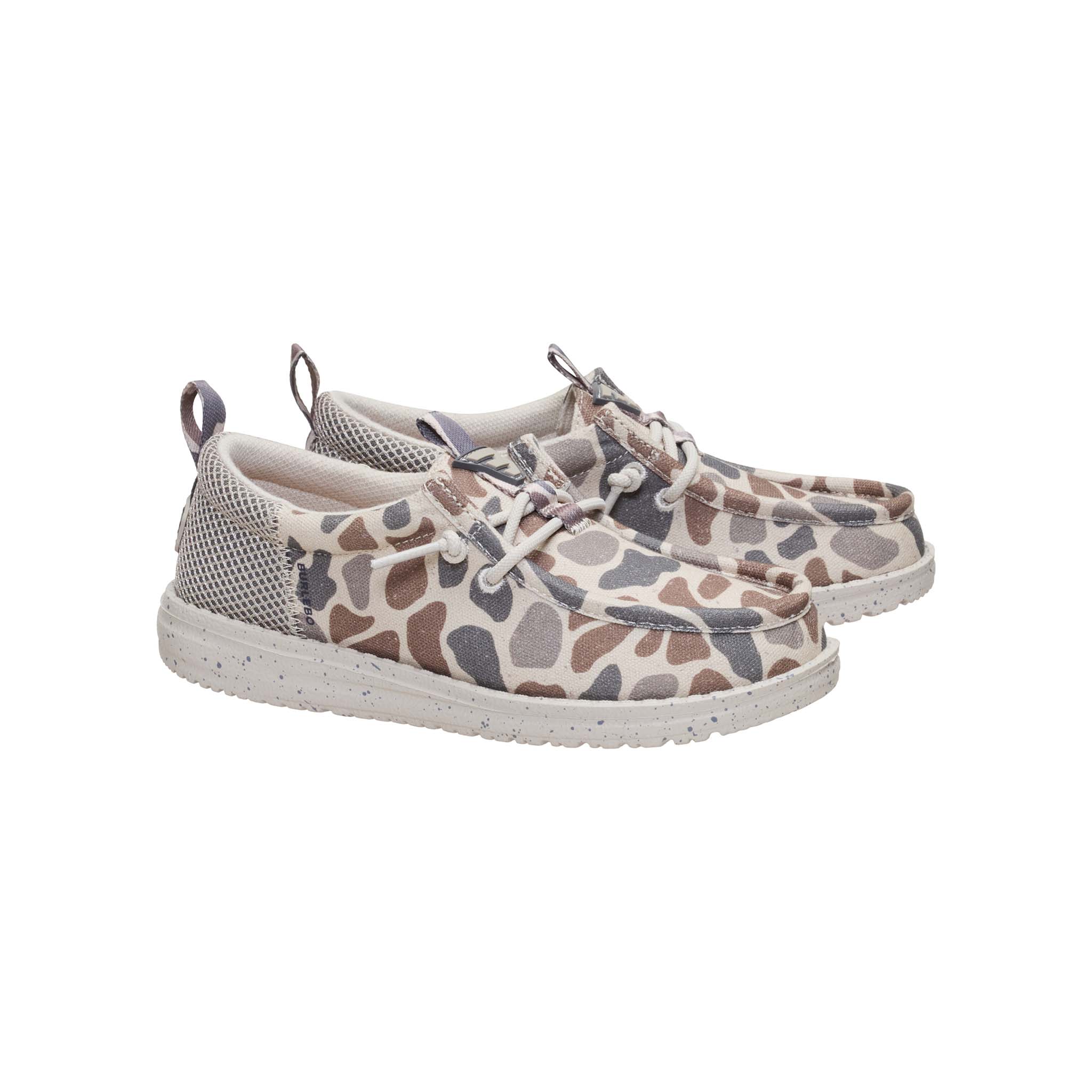 HEYDUDE x Burlebo Youth Wally Funk in Deer Camo | Palmetto Moon