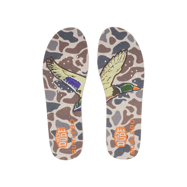 HEYDUDE x Burlebo Youth Wally Funk Shoes in Deer Camo