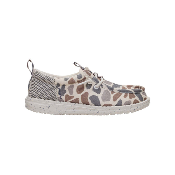 HEYDUDE x Burlebo Youth Wally Funk Shoes in Deer Camo