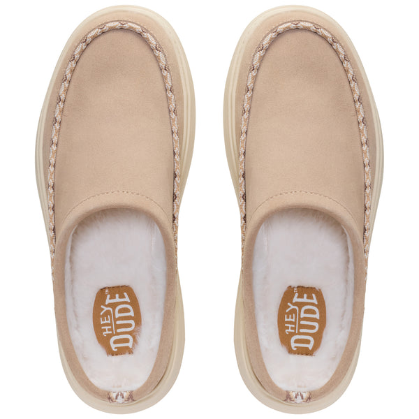 Remi Toastee Clog Suede Shoes in Sesame