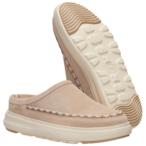 Remi Toastee Clog Suede Shoes in Sesame