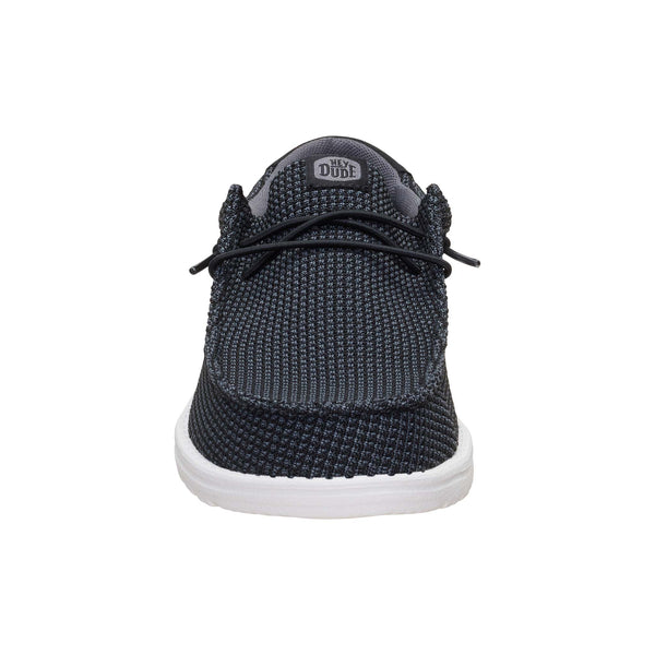 Men's Wally Stretch Jersey Shoes in Black and White