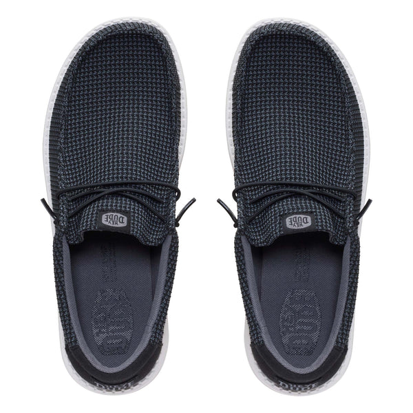 Men's Wally Stretch Jersey Shoes in Black and White
