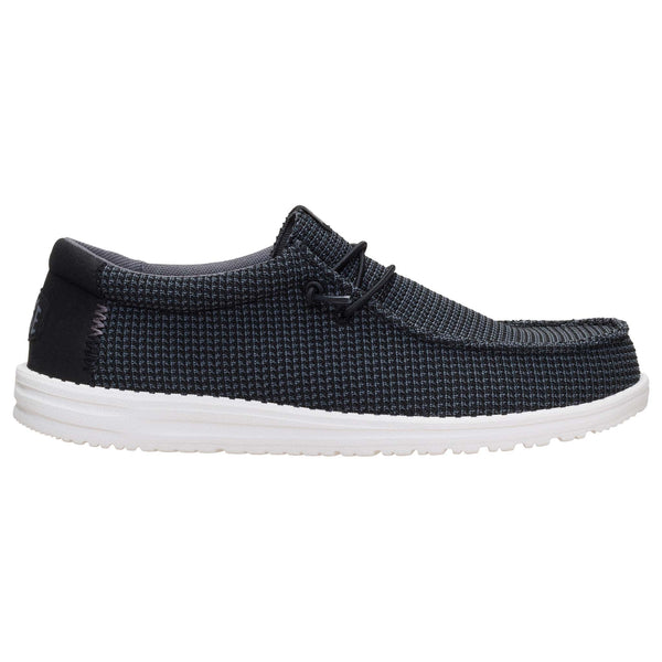 Men's Wally Stretch Jersey Shoes in Black and White