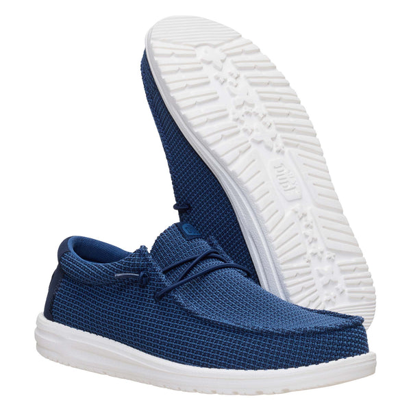 Men's Wally Stretch Jersey Shoes in Navy