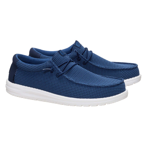 Men's Wally Stretch Jersey Shoes in Navy