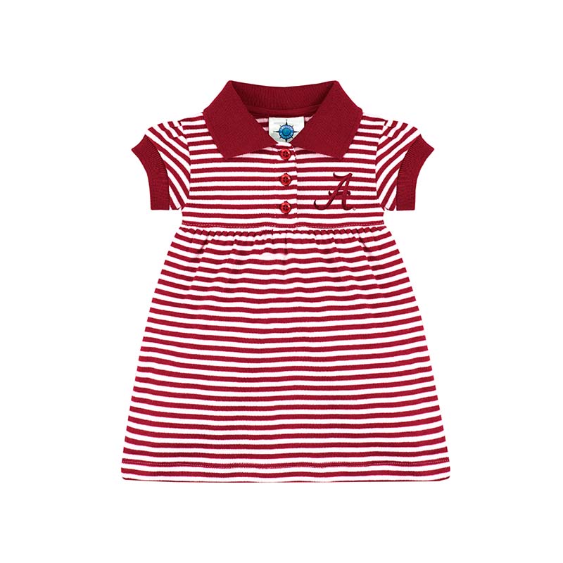 Alabama Striped Gameday Dress with Bloomer