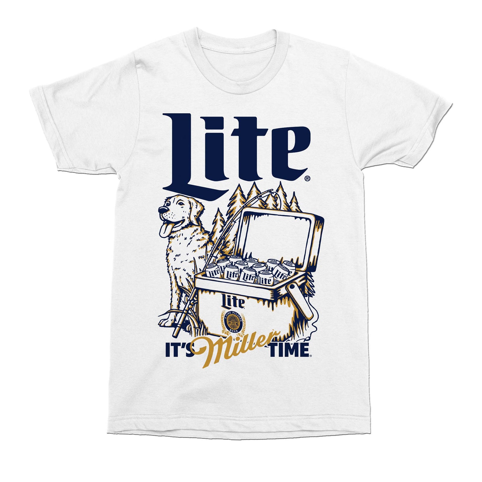 Miller Lite Dog and Cooler Short Sleeve T-Shirt