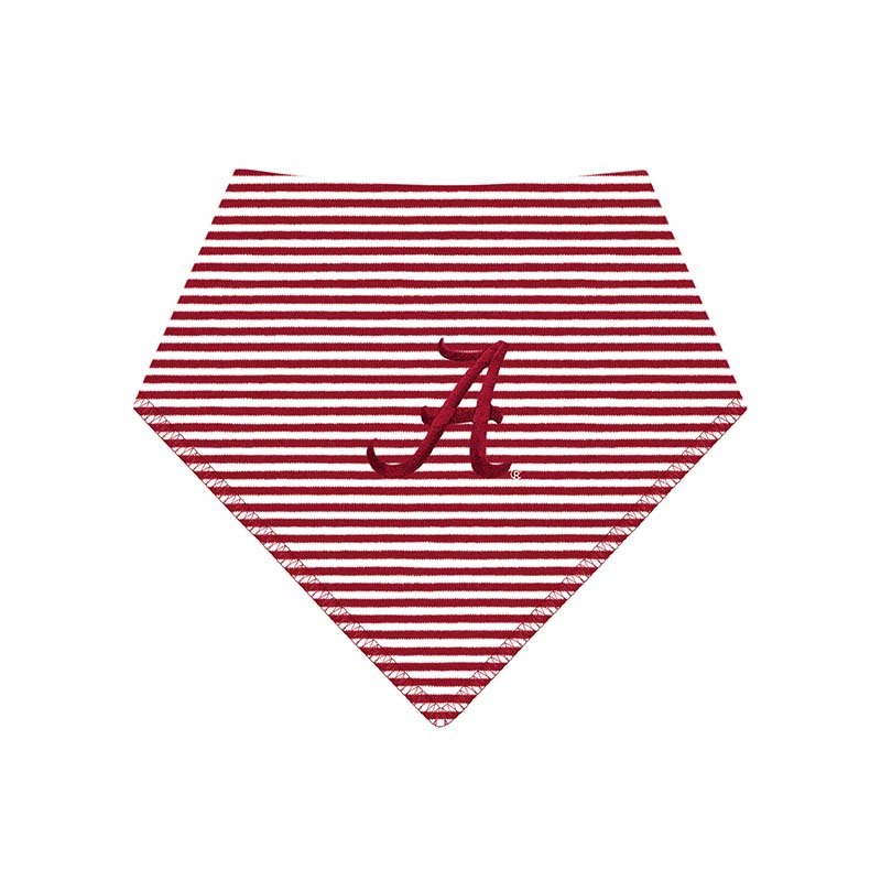Alabama Striped Bandana Bib