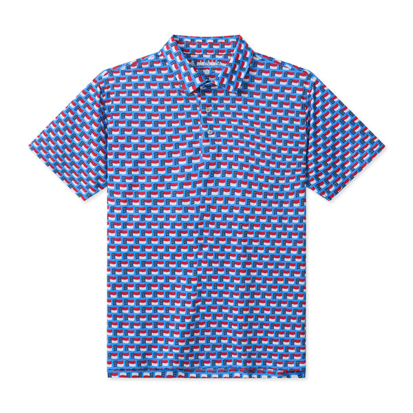 The Blue Ridge Bliss NC State Flag Performance Polo