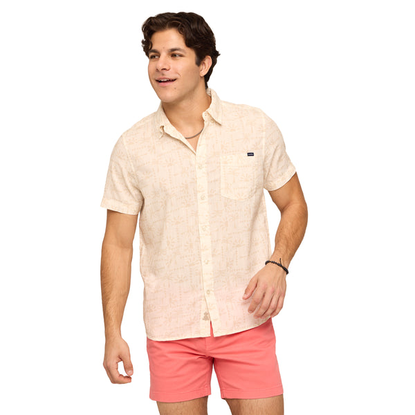 The Easygoer Resort Weave Short Sleeve Button Down Shirt
