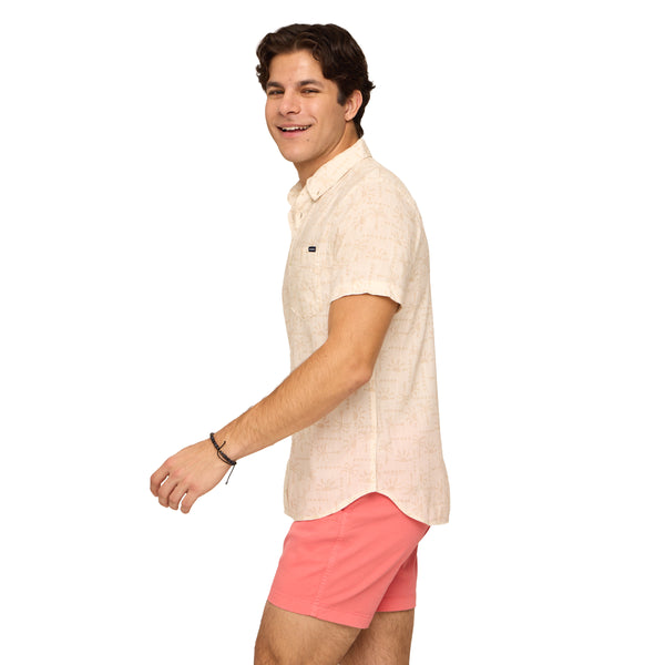 The Easygoer Resort Weave Short Sleeve Button Down Shirt