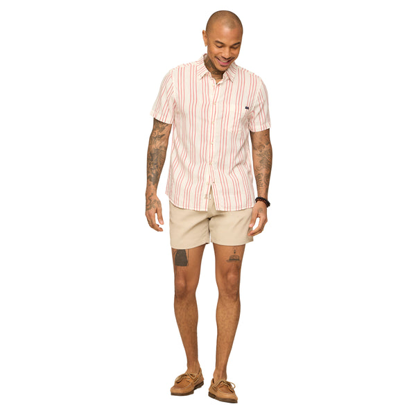 The Ruby Ribbon Resort Weave Short Sleeve Button Down Shirt