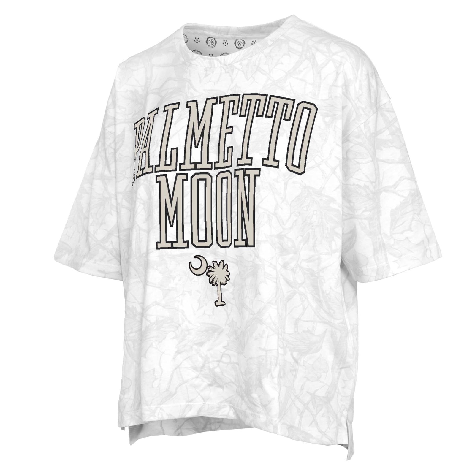 Palmetto Moon Camo Oversized Short Sleeve T-Shirt by Pressbox shown on a white background