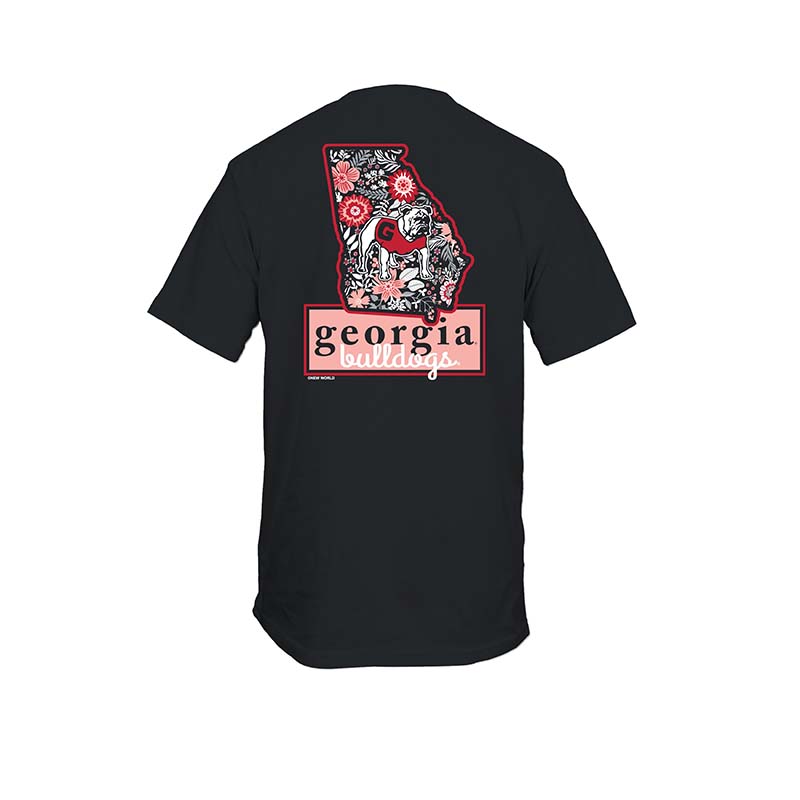 Youth UGA State Floral Short Sleeve T-Shirt