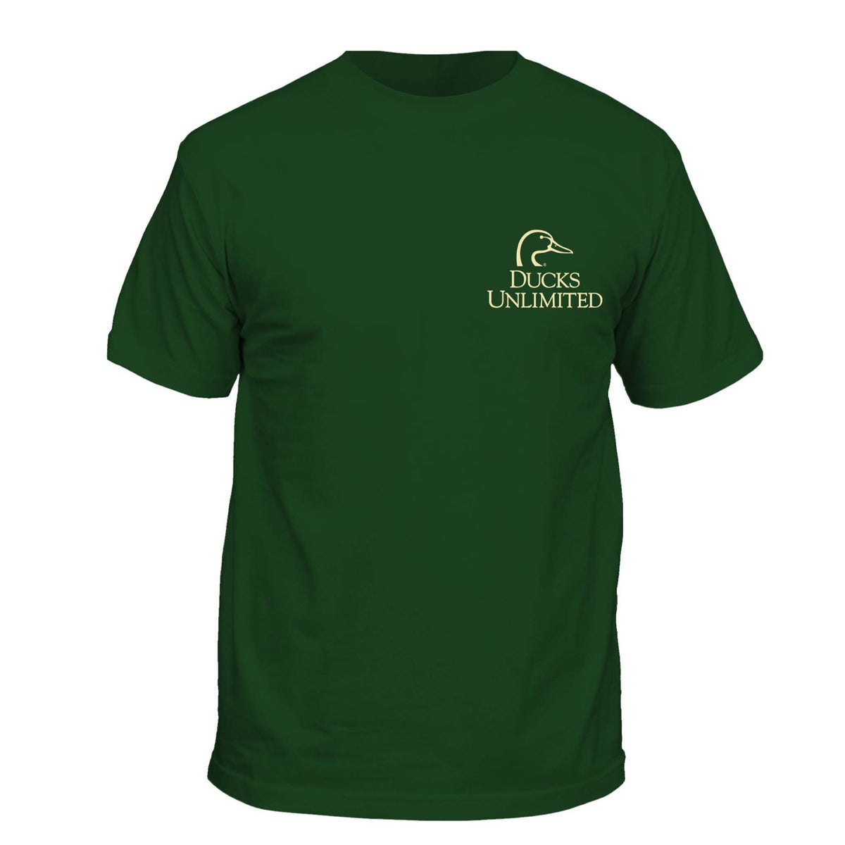 Ducks Unlimited Camo Crossed Dog Short Sleeve T-Shirt in Hemp