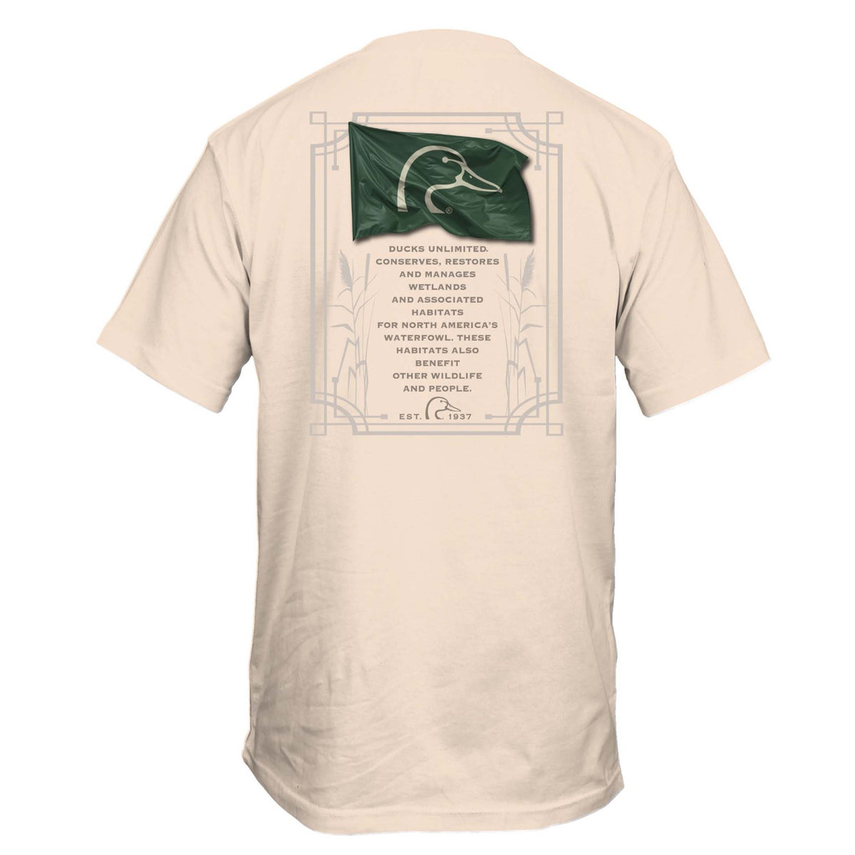 Ducks unlimited Mission Statement Short Sleeve T-Shirt in Ivory