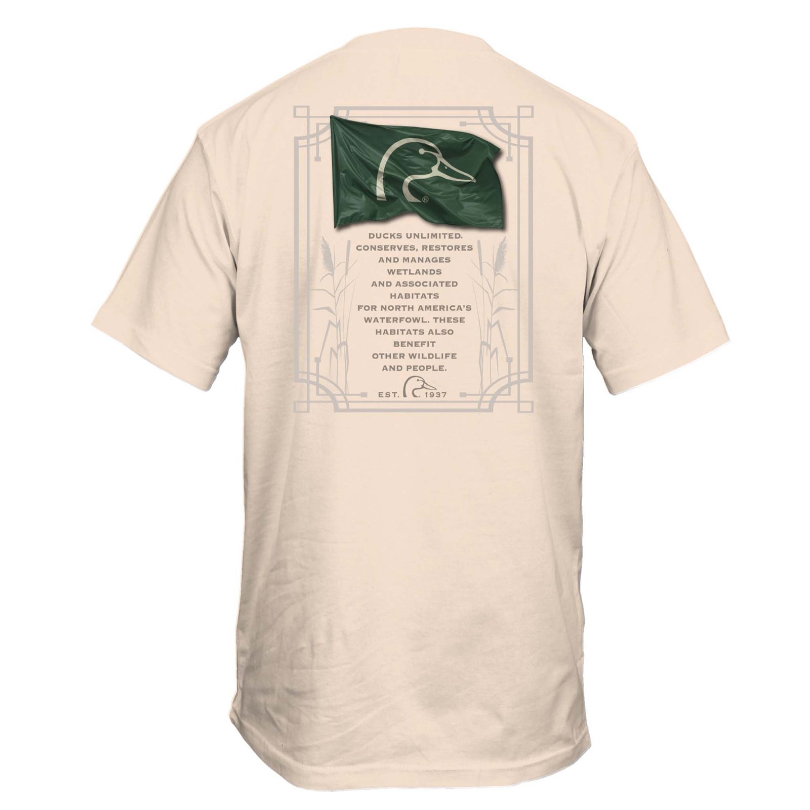 Ducks unlimited Mission Statement Short Sleeve T-Shirt in Ivory