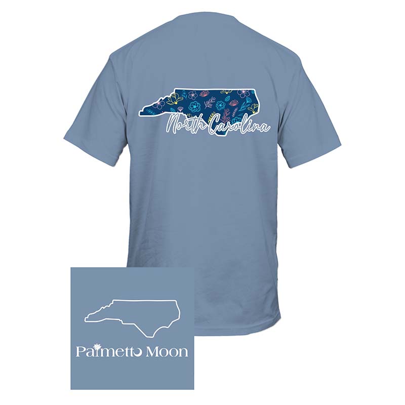 North Carolina State Floral Short Sleeve T-Shirt