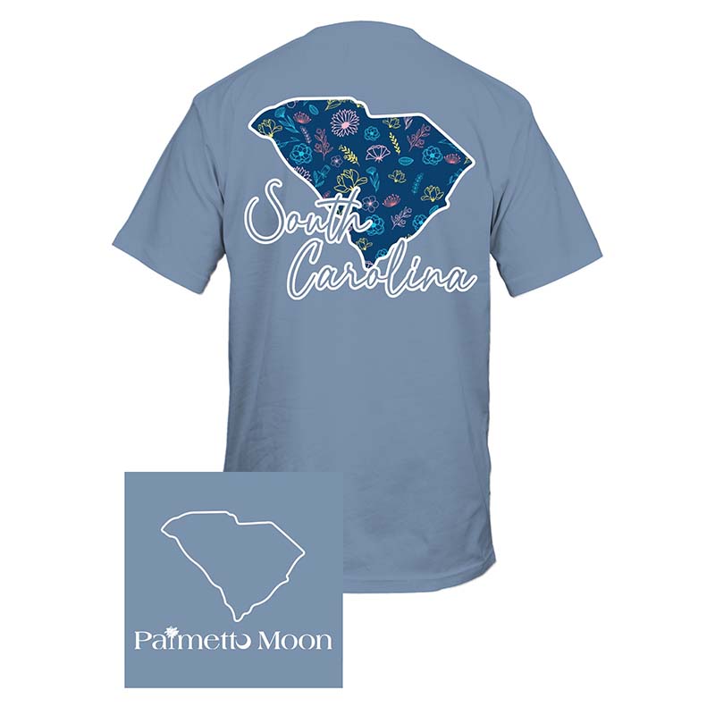 South Carolina State Floral Short Sleeve T-Shirt