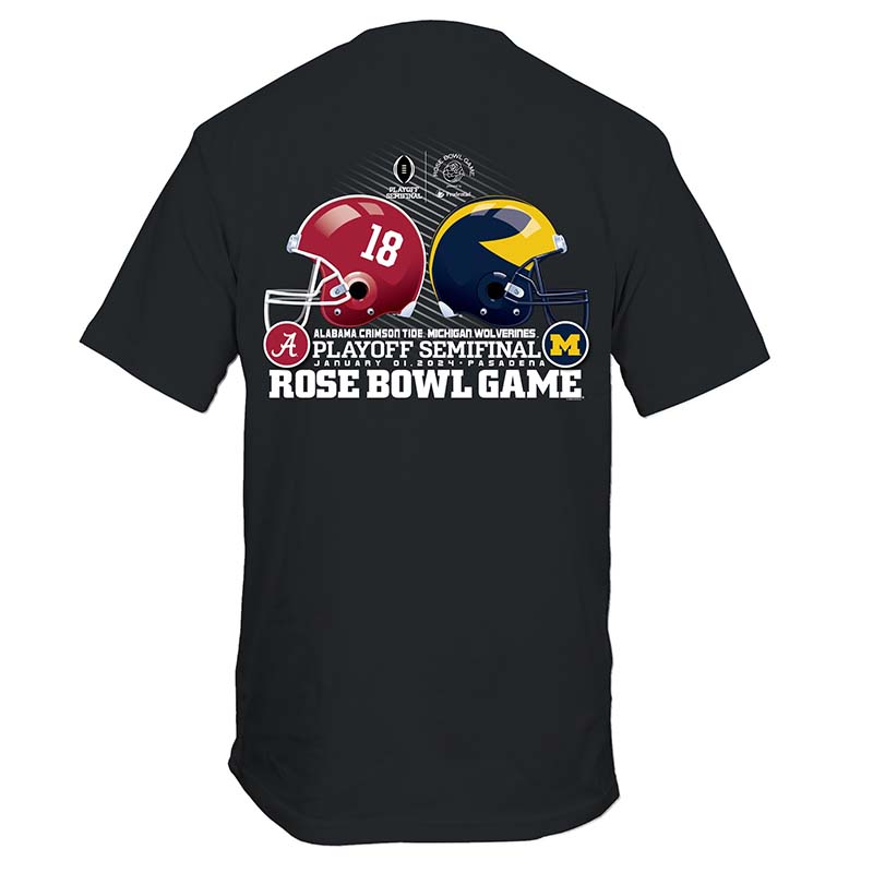 Alabama 2023 Rose Bowl Helmets Short Sleeve T-Shirt