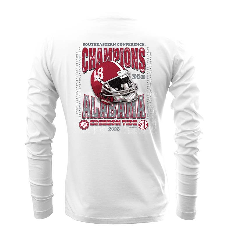 2023 Alabama SEC Champions Retro Helmet Long Sleeve T-Shirt