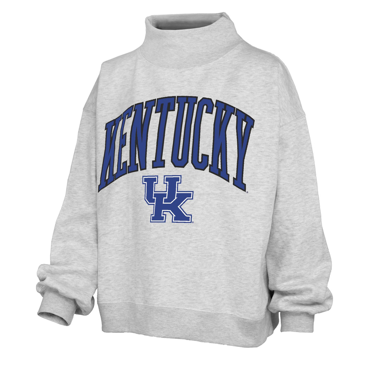 UK Big Text Oversized Mock Neck Sweatshirt by pressbox