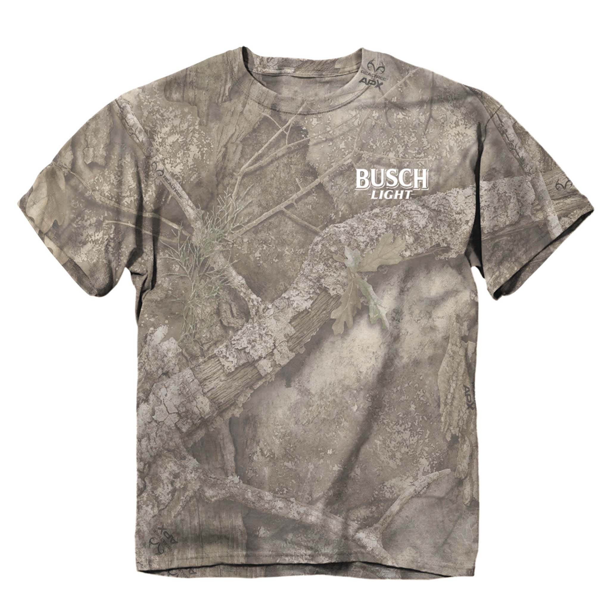 Busch Whitetail Short Sleeve T-Shirt Washed Camo
