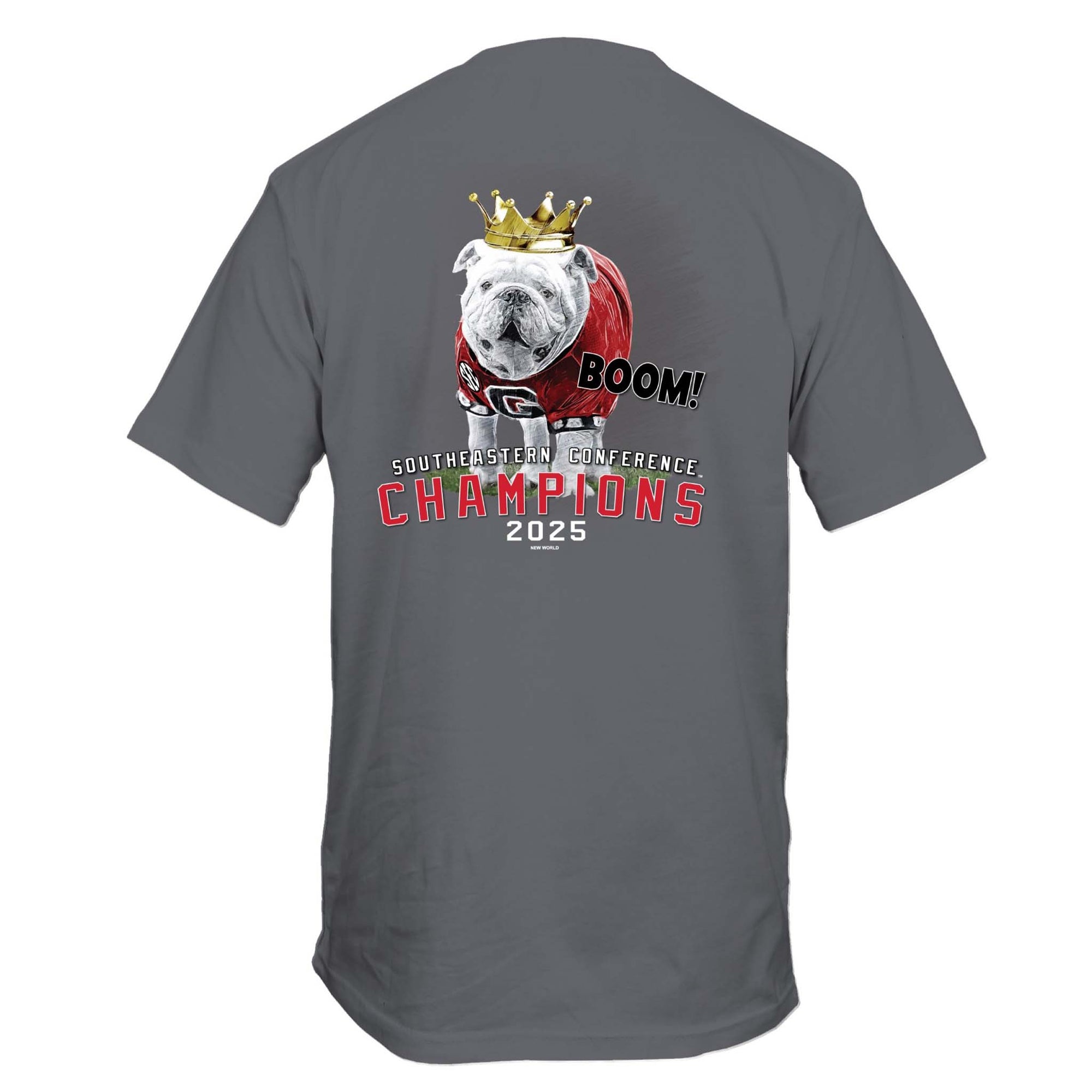 UGA 2025 SEC Champions Mascot Short Sleeve T-Shirt in charcoal grey