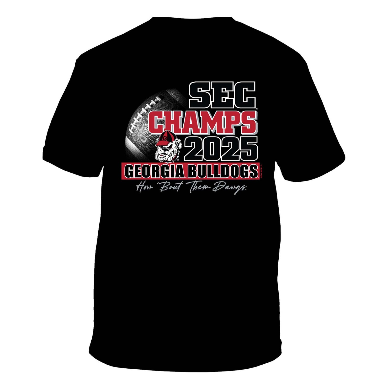 UGA 2025 SEC Champions Short Sleeve T-Shirt in black