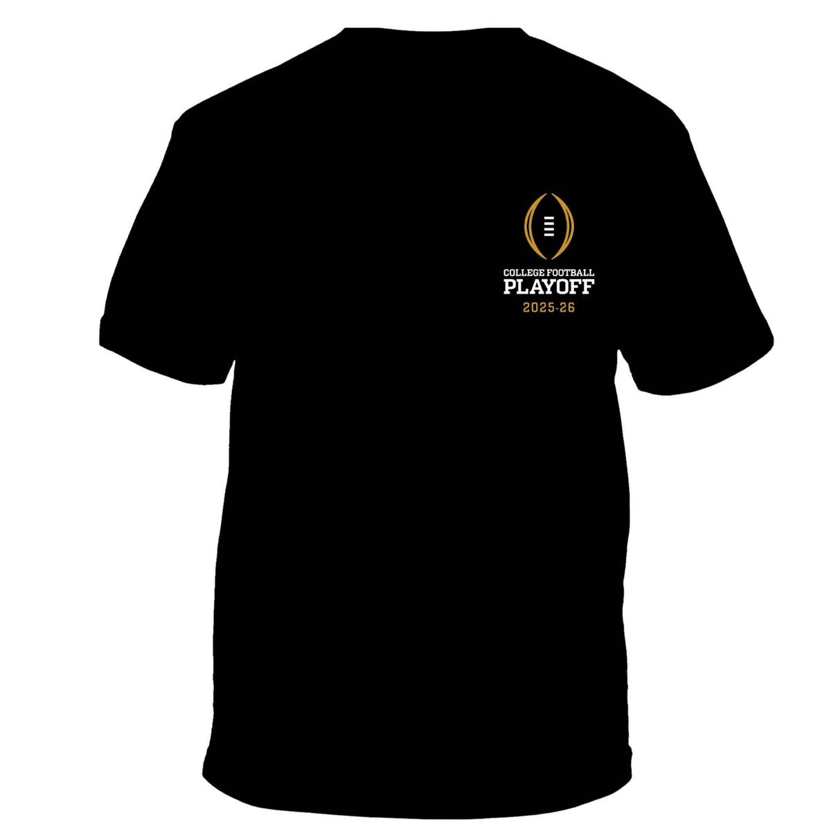 2025-2026 College Football Playoff 12 Helmets Short Sleeve T-Shirt in Black