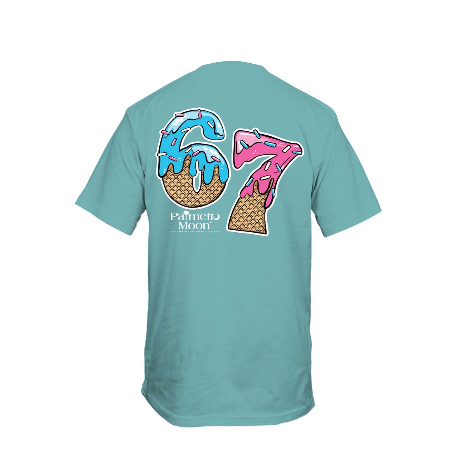 Palmetto Moon Youth Six 7 Short Sleeve T-Shirt in aqua