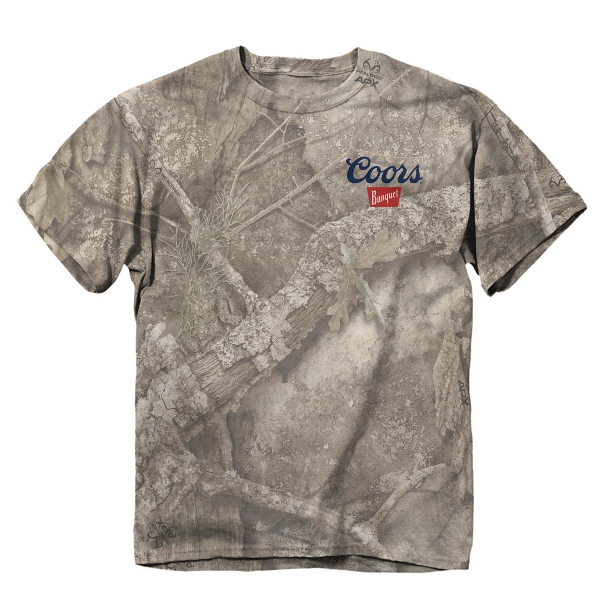 Coors Bull Rider Short Sleeve T-Shirt in Washed Camo by Jeep
