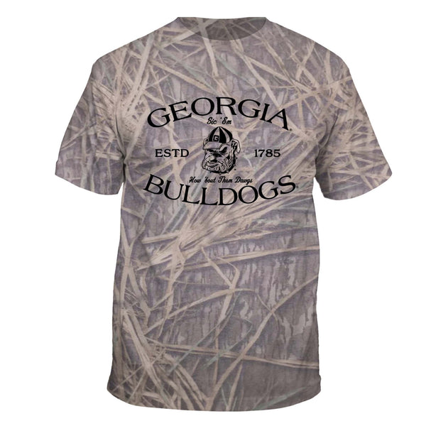 Georgia Bulldog Shadow Grass Short Sleeve T-Shirt