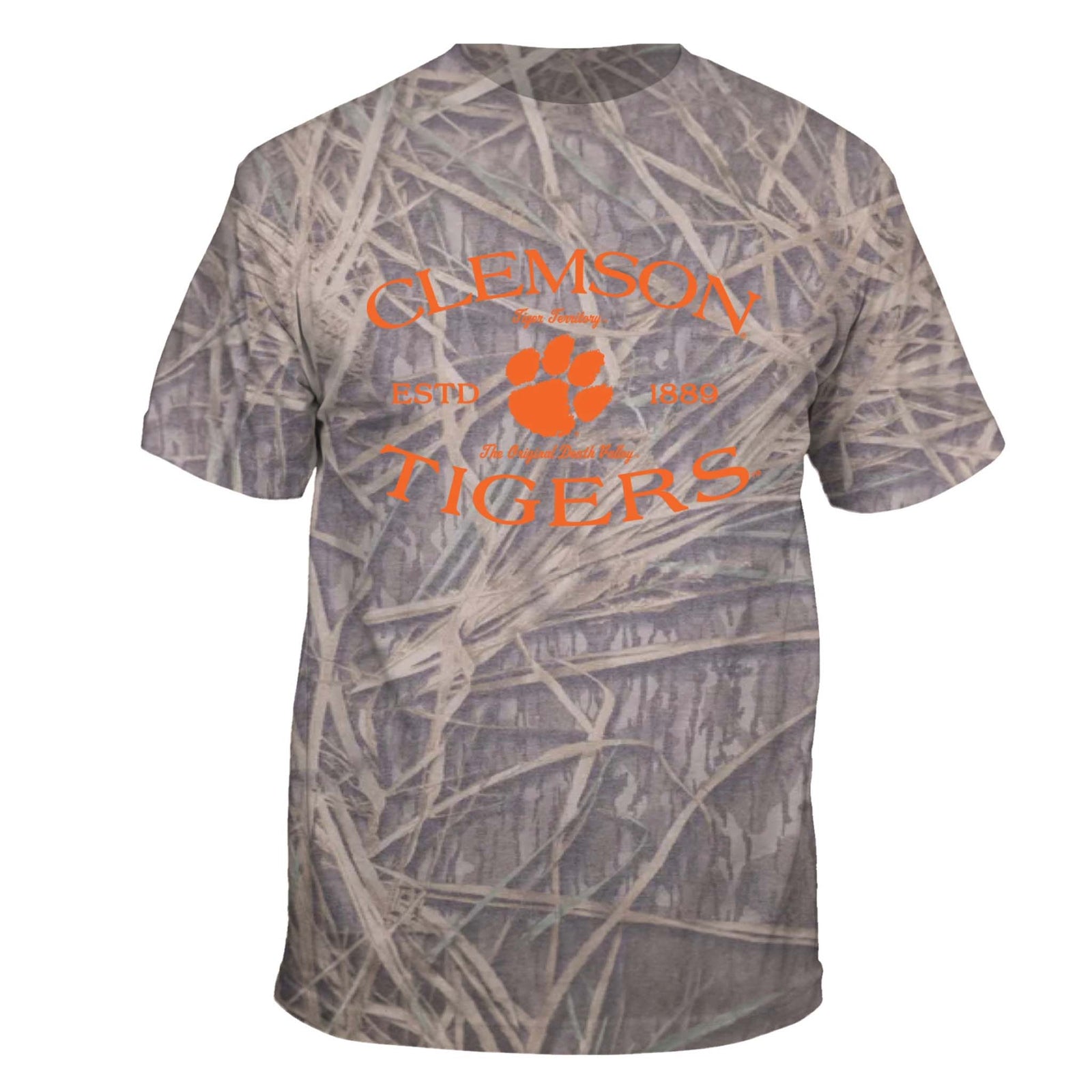Clemson Tigers Shadow Grass Short Sleeve T-Shirt