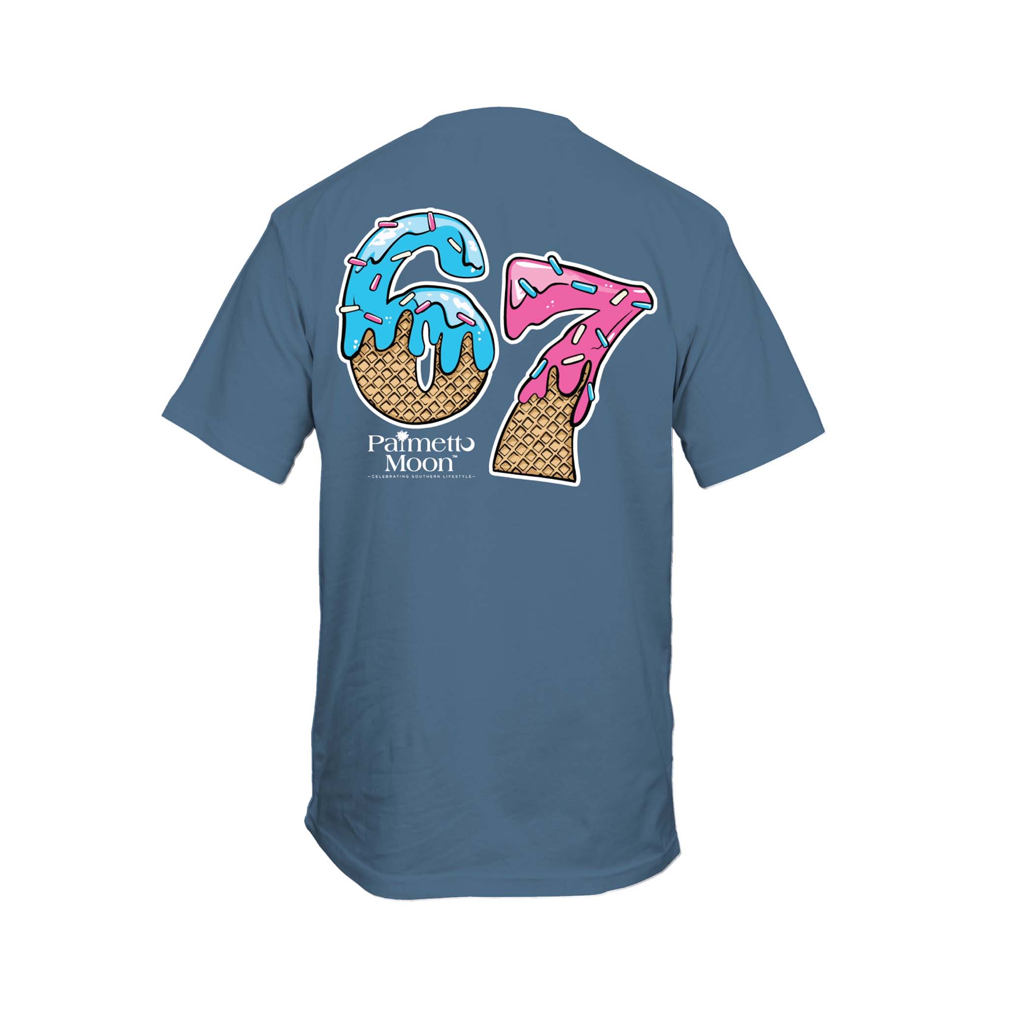 Palmetto Moon Six 7 Ice Cream Short Sleeve T-Shirt in Indigo Blue