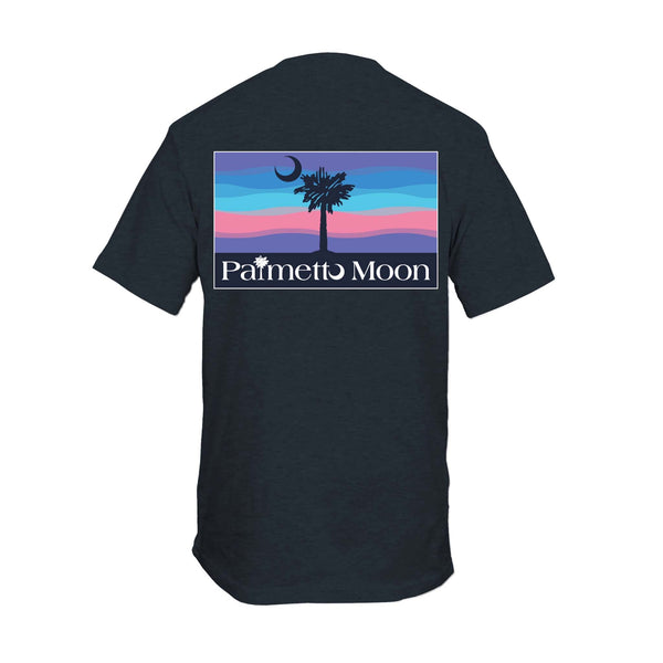 Youth Sunset Short Sleeve T-Shirt in Heather Navy