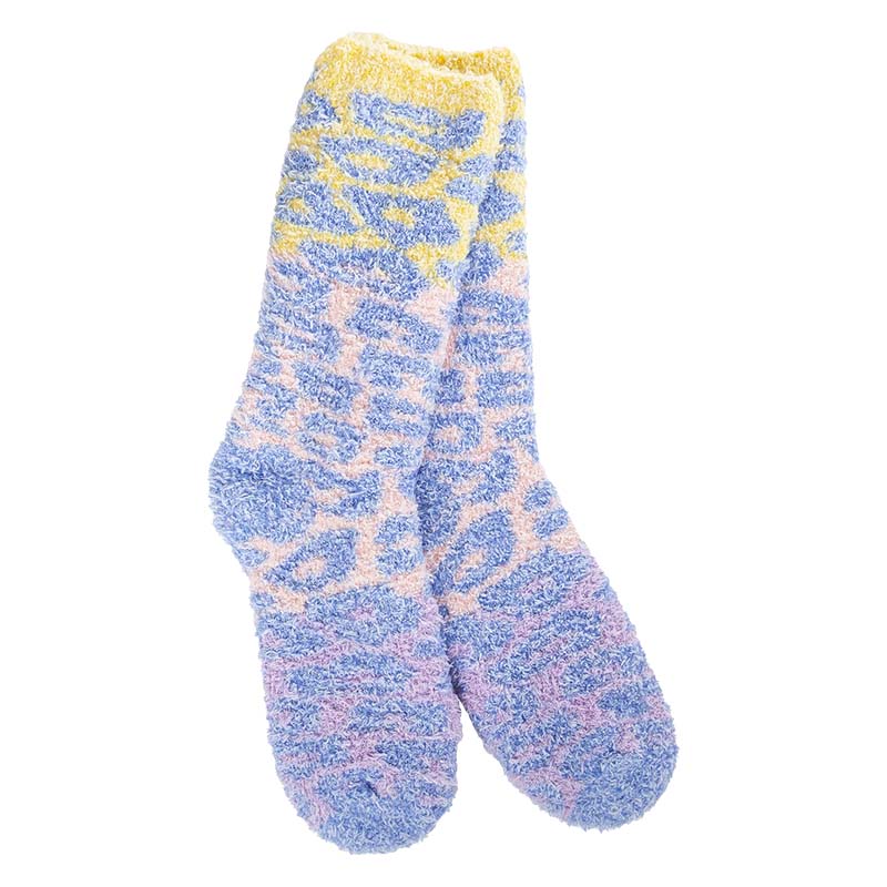 Soft &amp; Cozy Blue Leopard Socks
