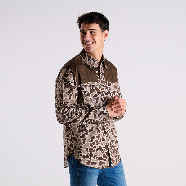 Prairie Button Down Shirt in Mosul Camo