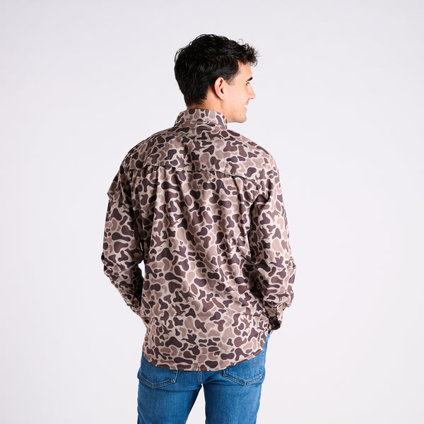 Preseason Button Down Shirt in Mosul Camo