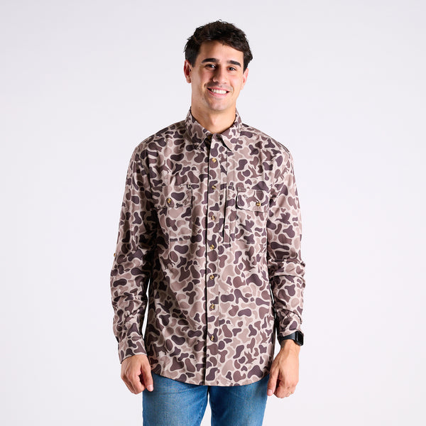 Preseason Button Down Shirt in Mosul Camo